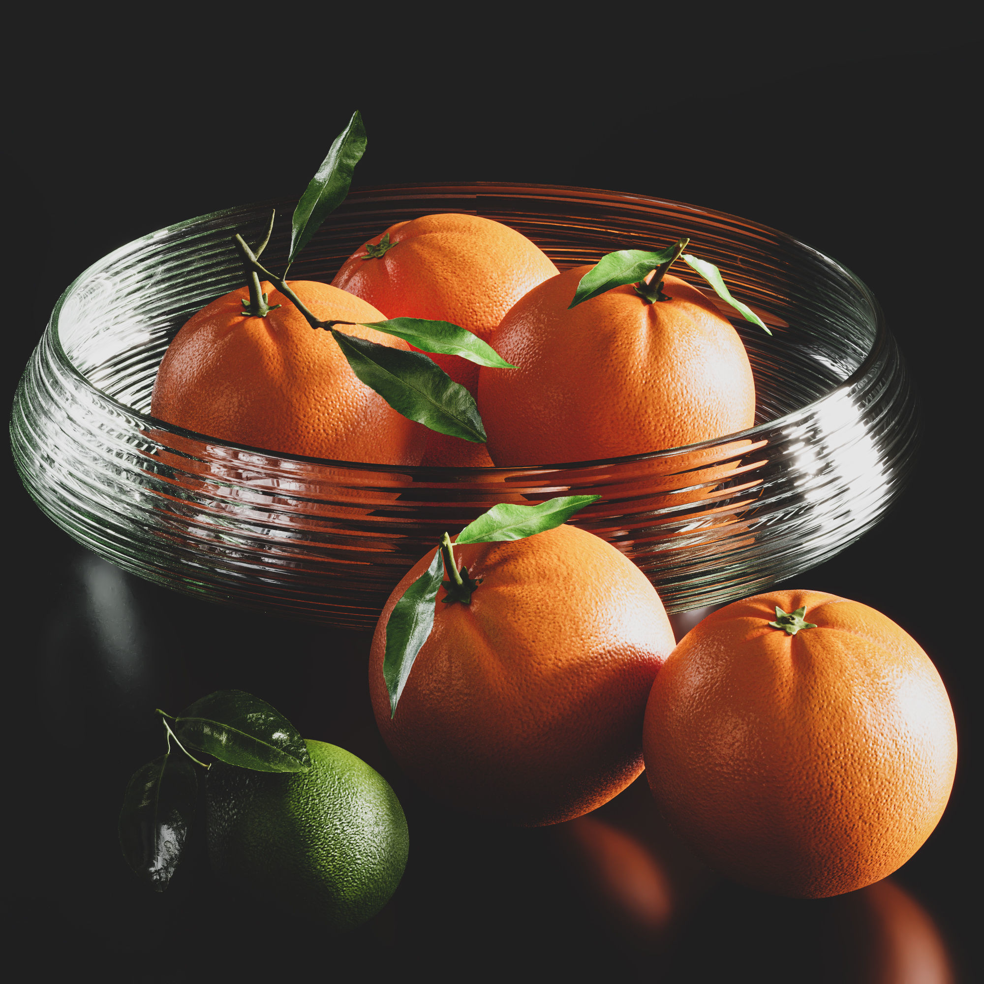 tableware009-fruits 3D model_2