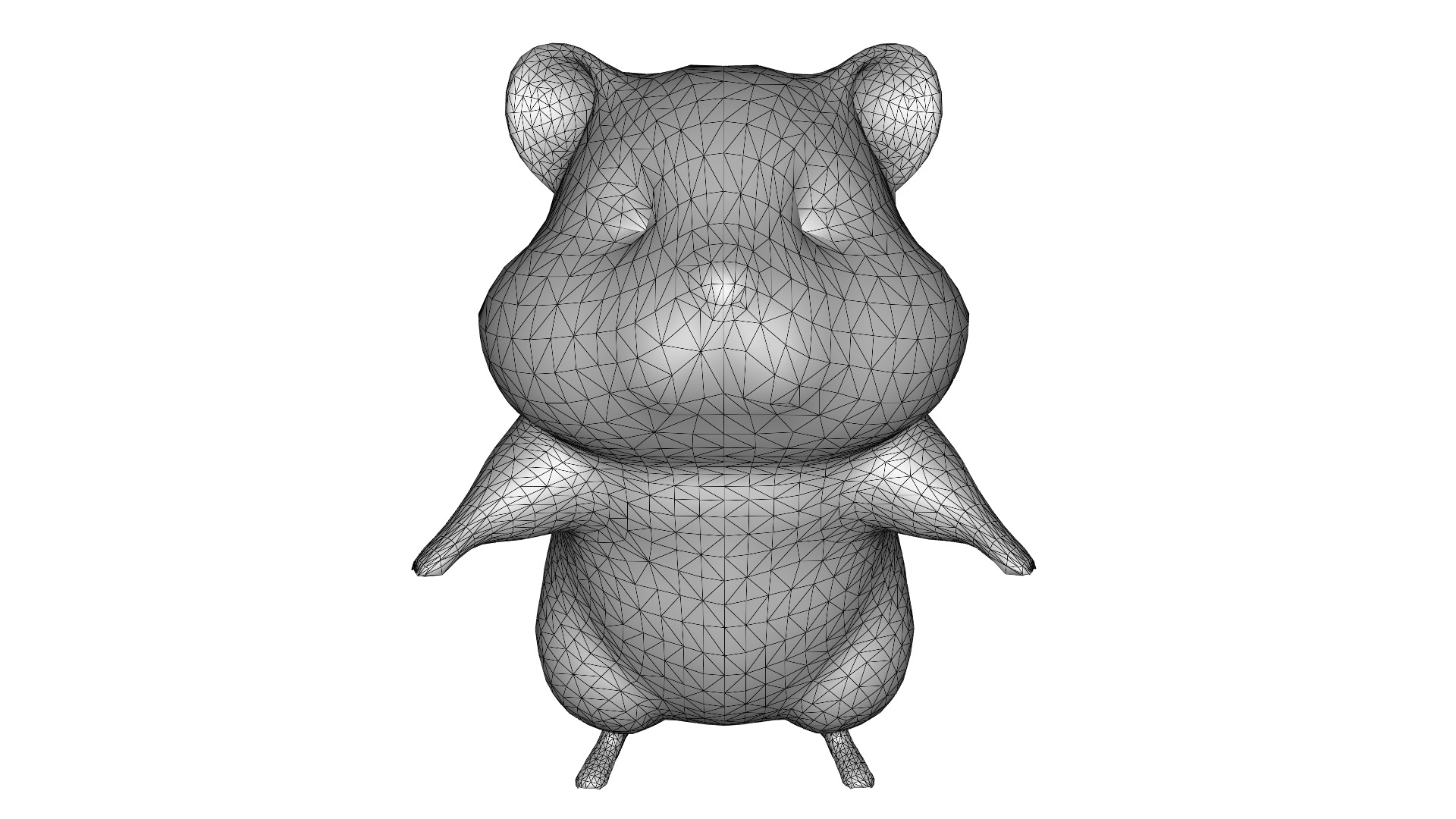 Hamsley the Adventurous Hamster Low-poly 3D model_7