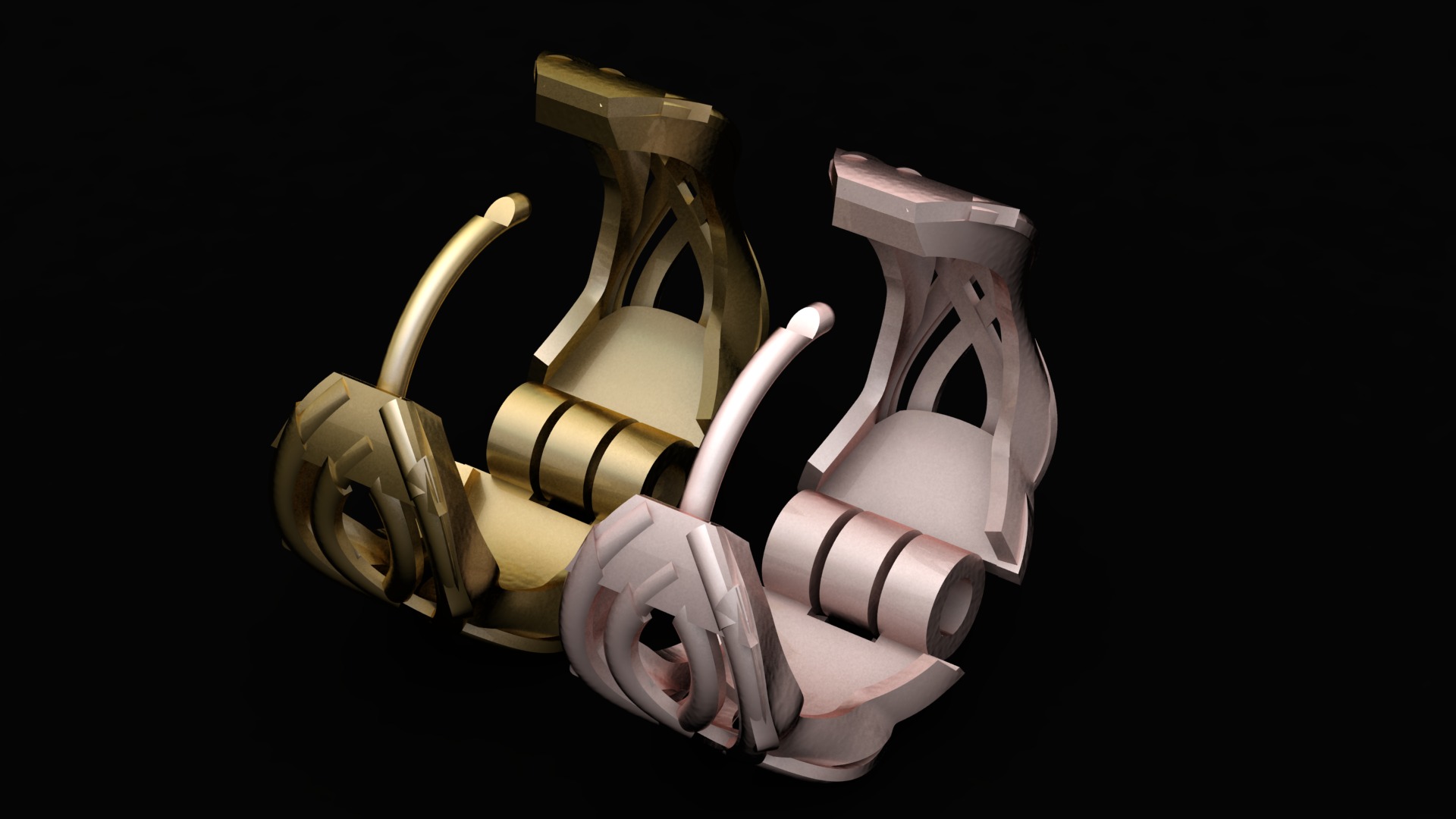 stylish earring 3d printable model 3D print model_1