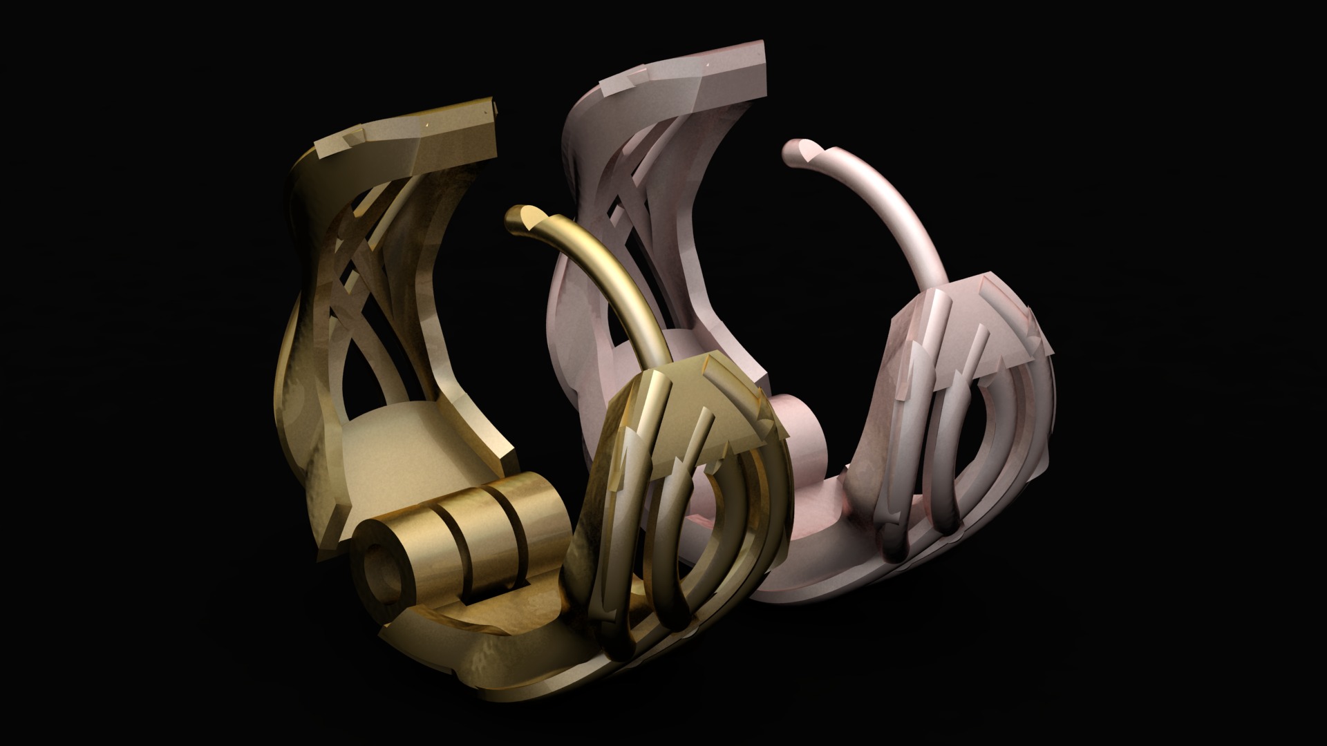 stylish earring 3d printable model 3D print model_2