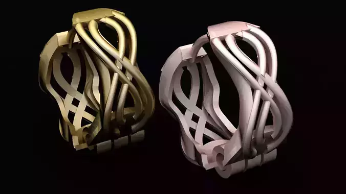 stylish earring 3d printable model