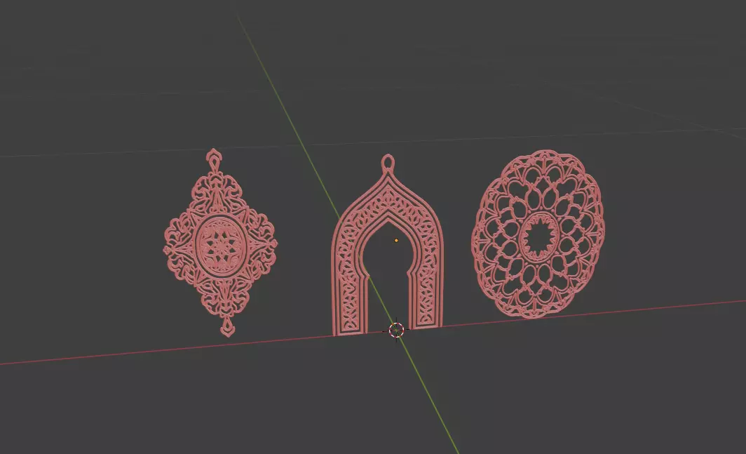3D Arabic decorative patterns  3D model_0