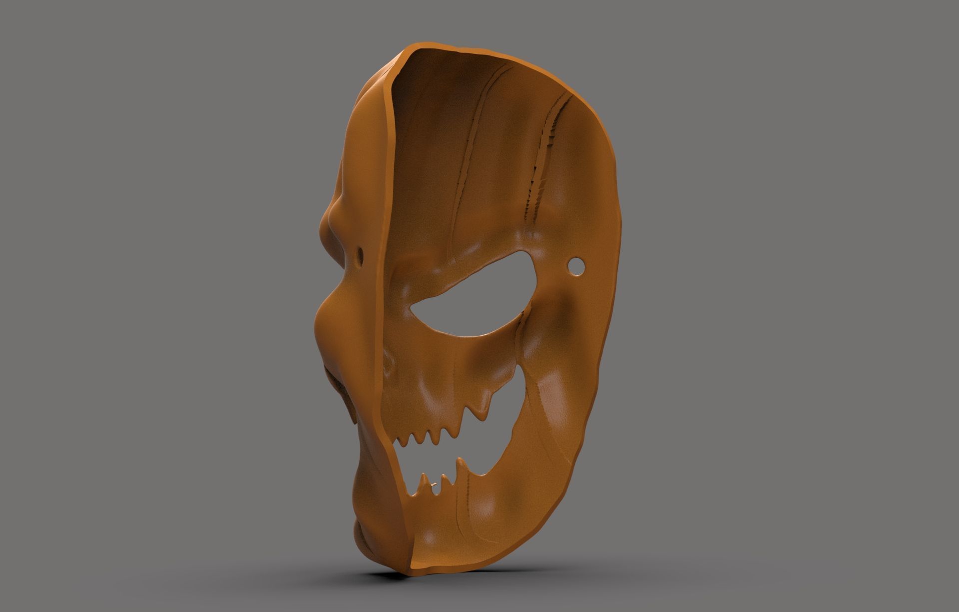 Evil Pumpkin Mask 3D print model_3