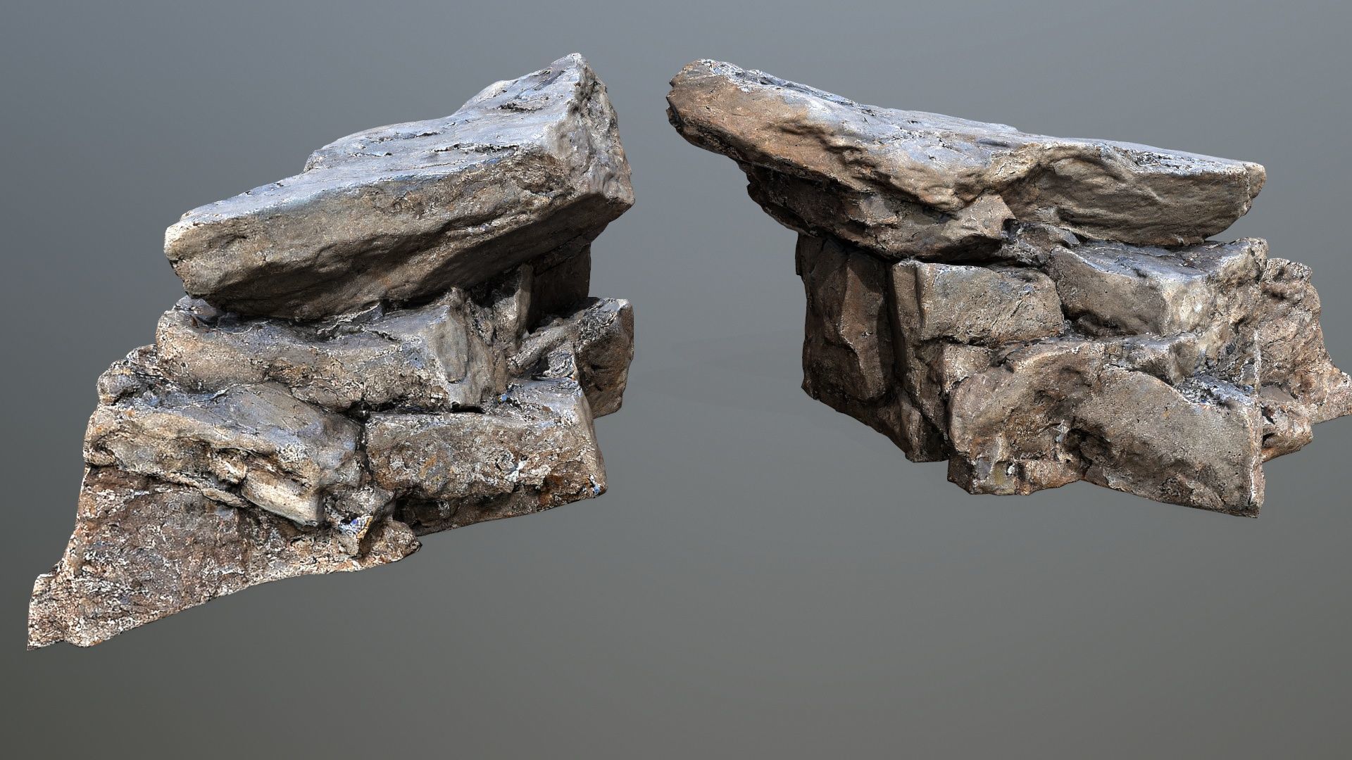 cliff rocks   Low-poly 3D model_11