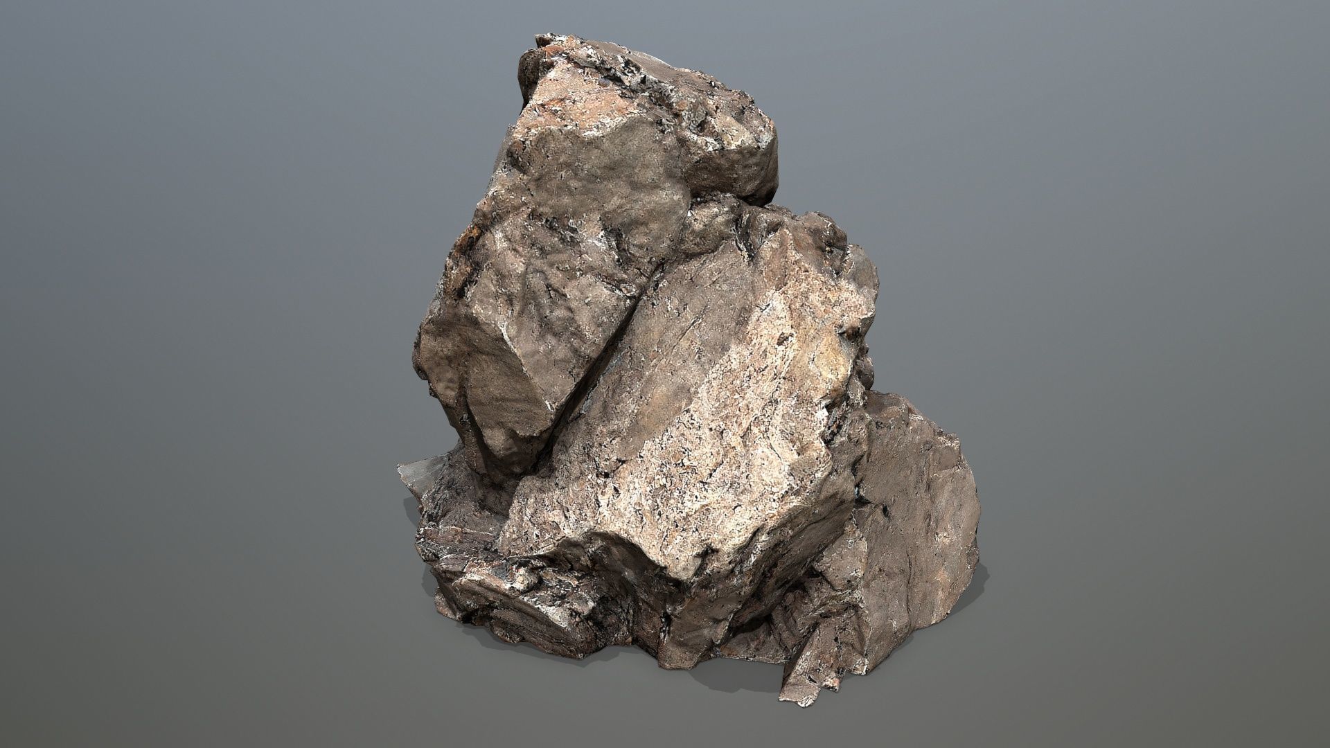 cliff rocks   Low-poly 3D model_16