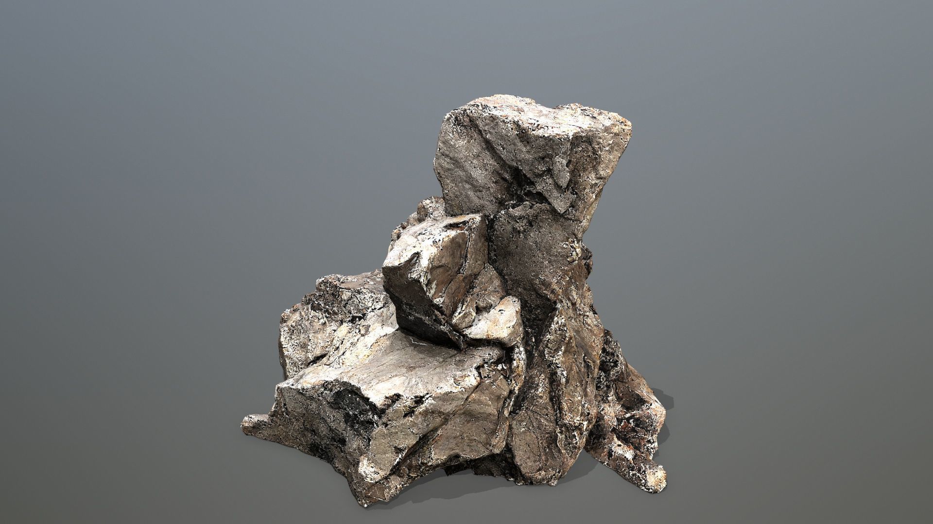 cliff rocks   Low-poly 3D model_14