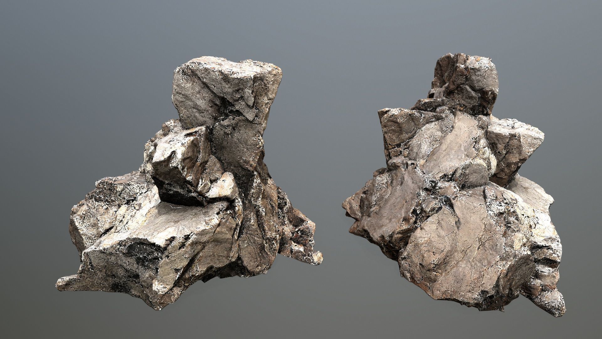 cliff rocks   Low-poly 3D model_9