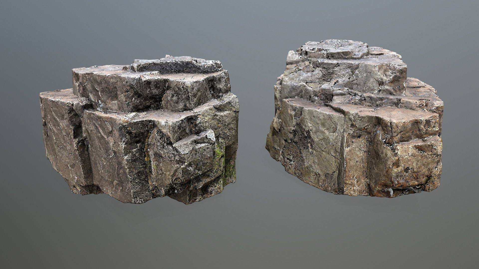 cliff rocks   Low-poly 3D model_12