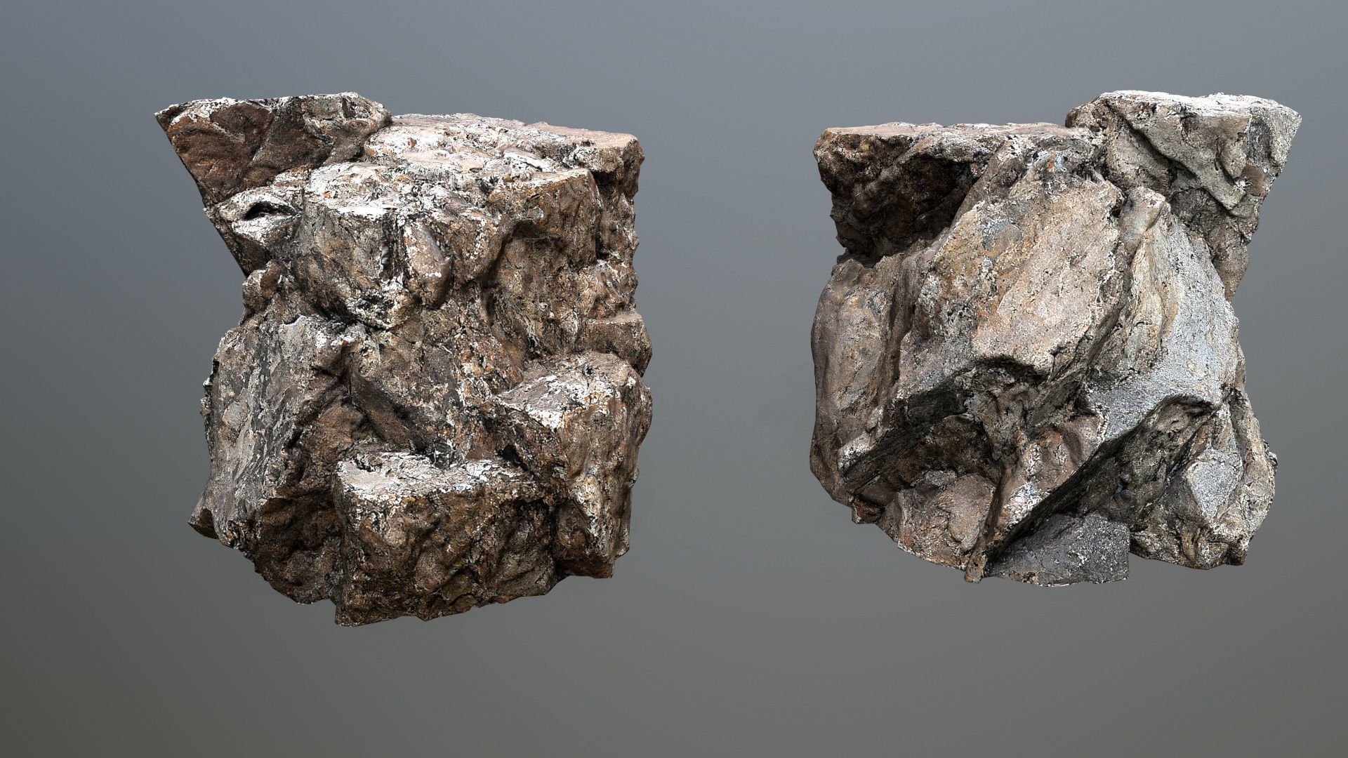 cliff rocks   Low-poly 3D model_6