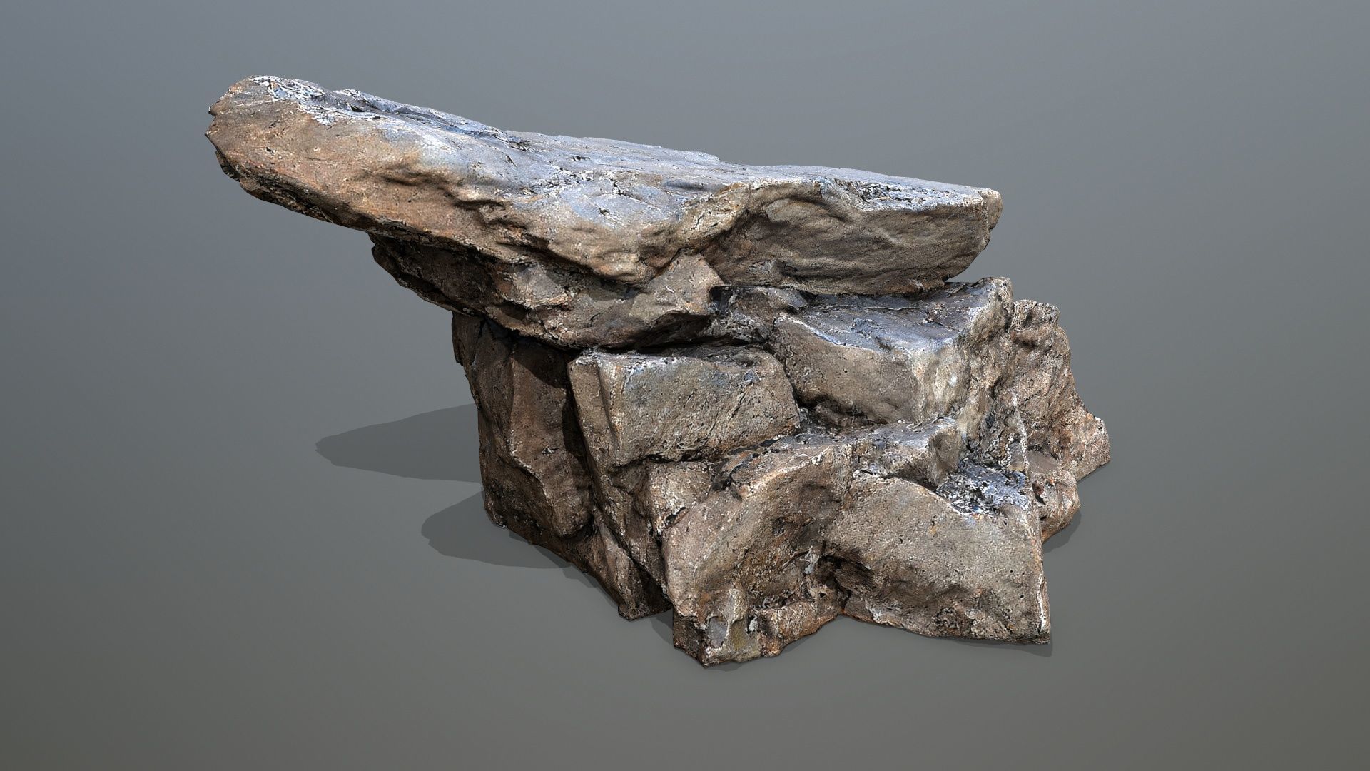 cliff rocks   Low-poly 3D model_21