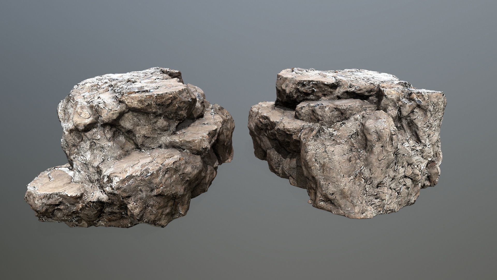 cliff rocks   Low-poly 3D model_5