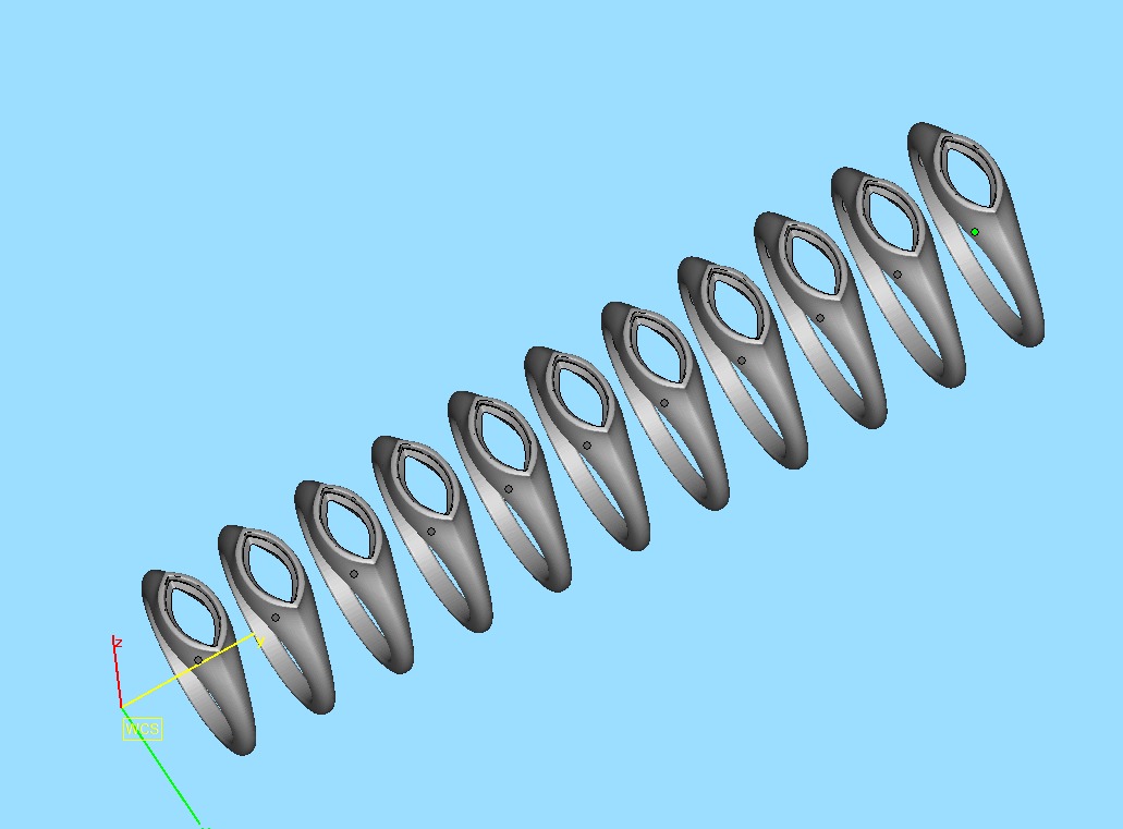 Pinky Signet Ring 8x4 Marquise Stone Statetment Ring 3D print model_48