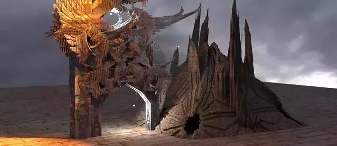 Elven temple ruin 1  3D model