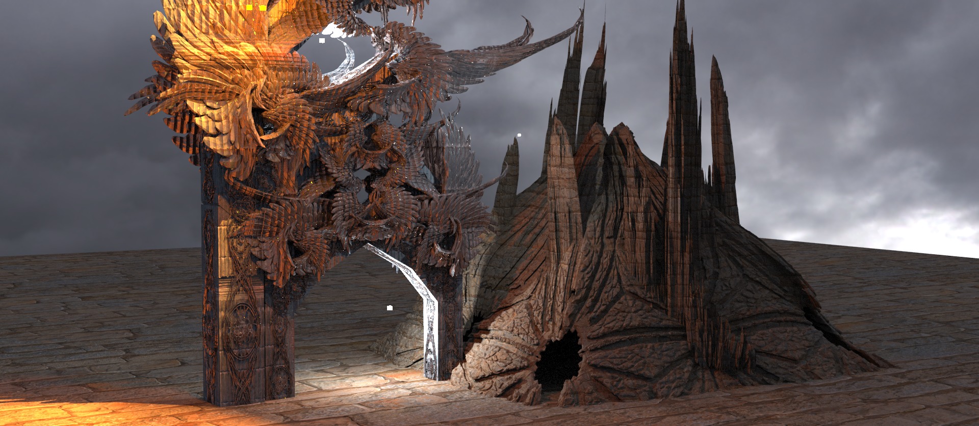 Elven temple ruin 1  3D model_1