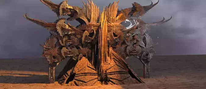 Elven temple Castle pyramid 