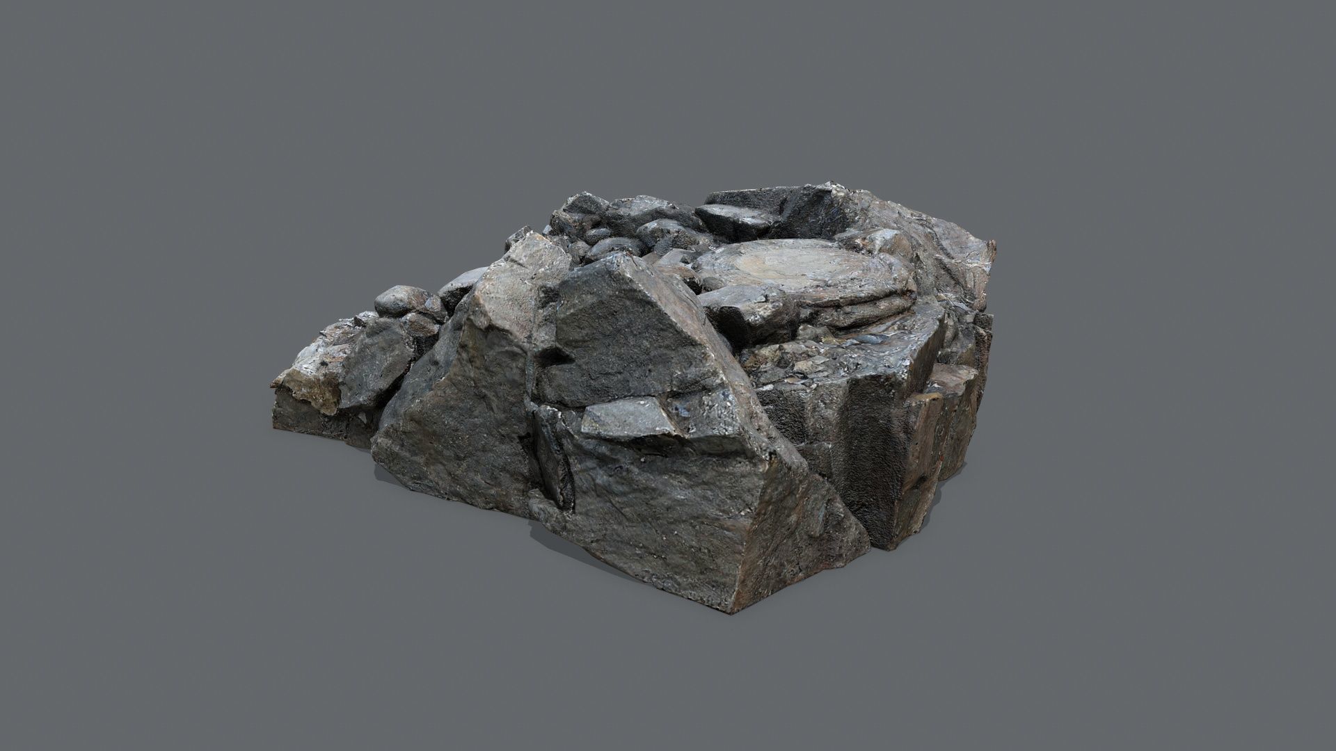 old stairs Low-poly 3D model_5