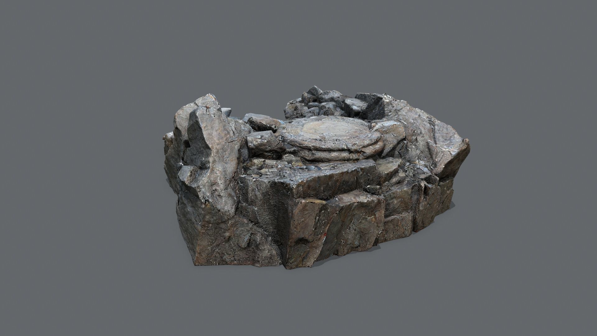 old stairs Low-poly 3D model_6