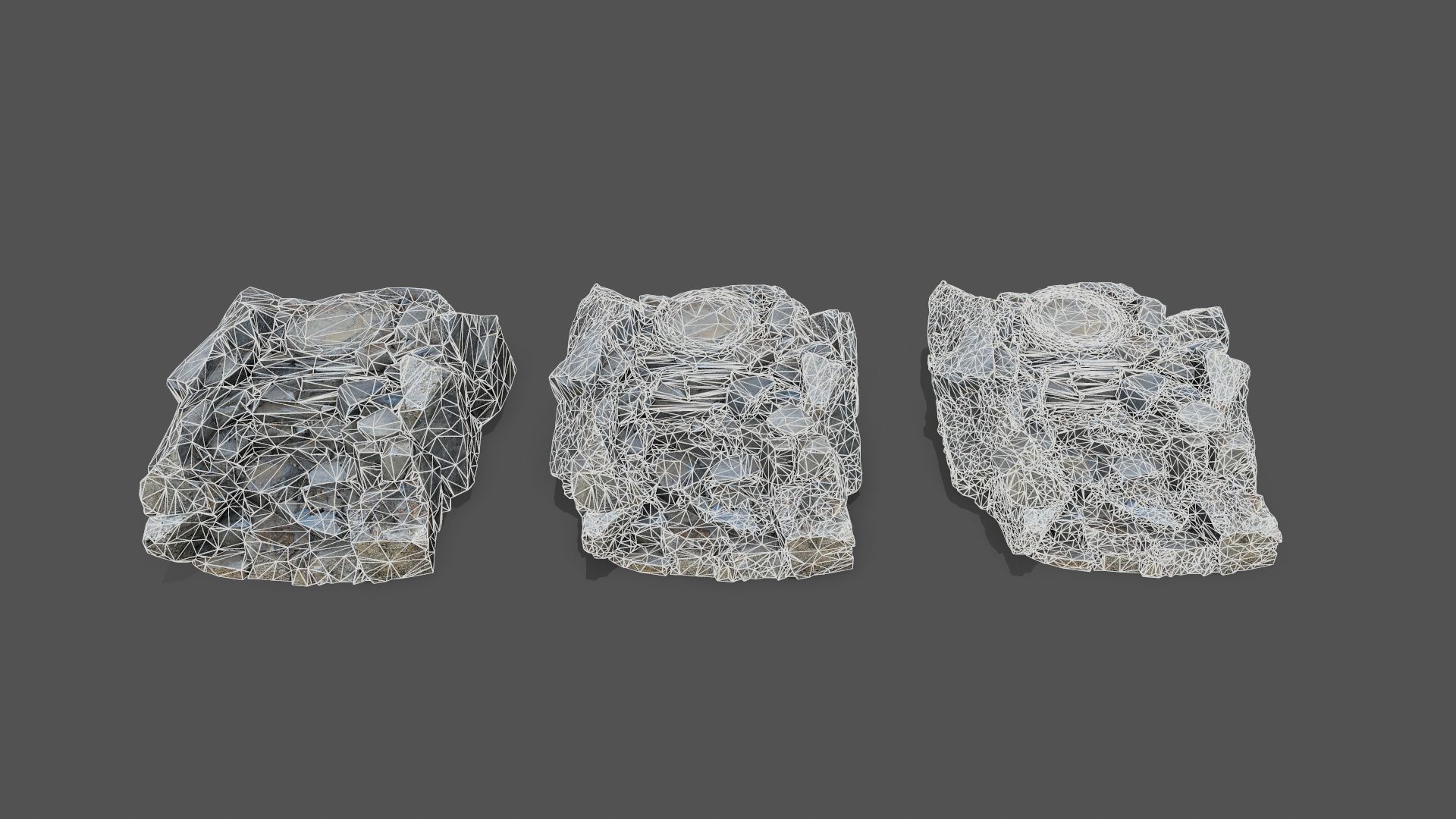 old stairs Low-poly 3D model_14