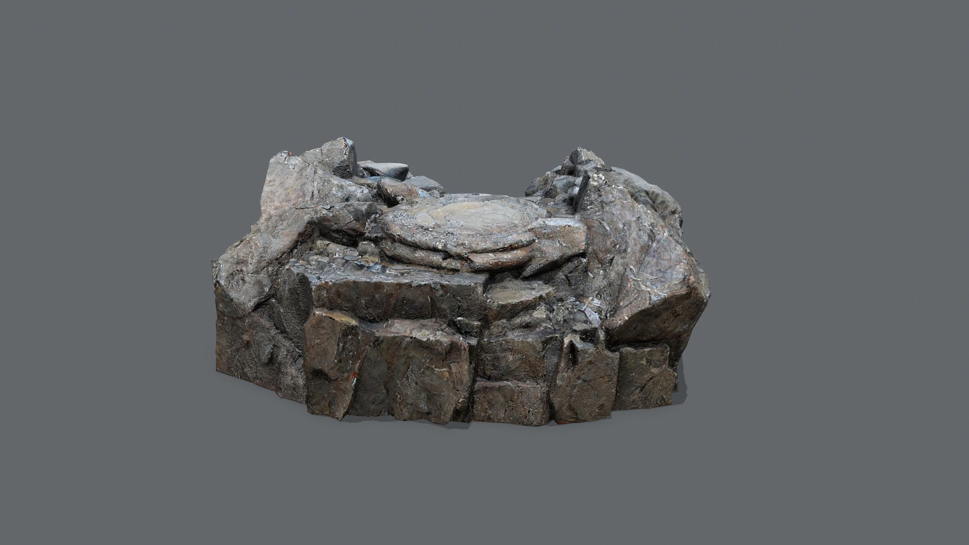 old stairs Low-poly 3D model_7