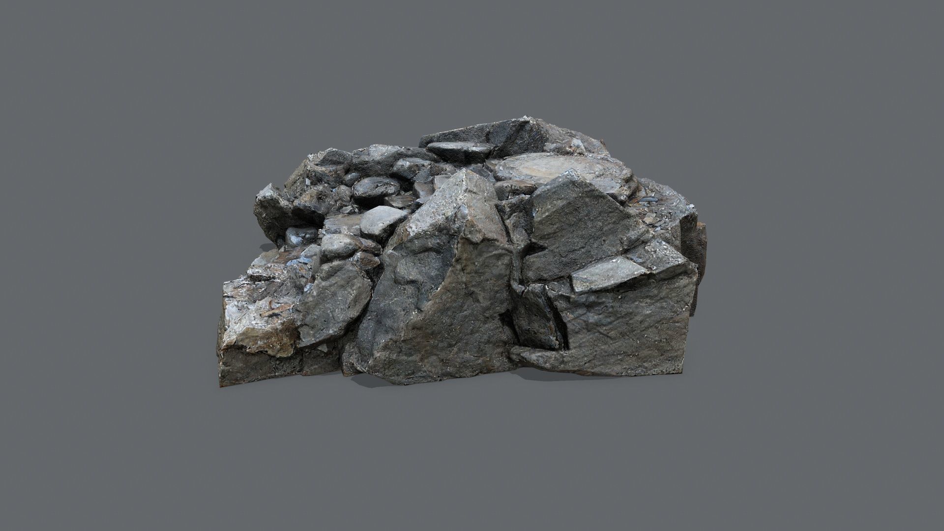 old stairs Low-poly 3D model_4