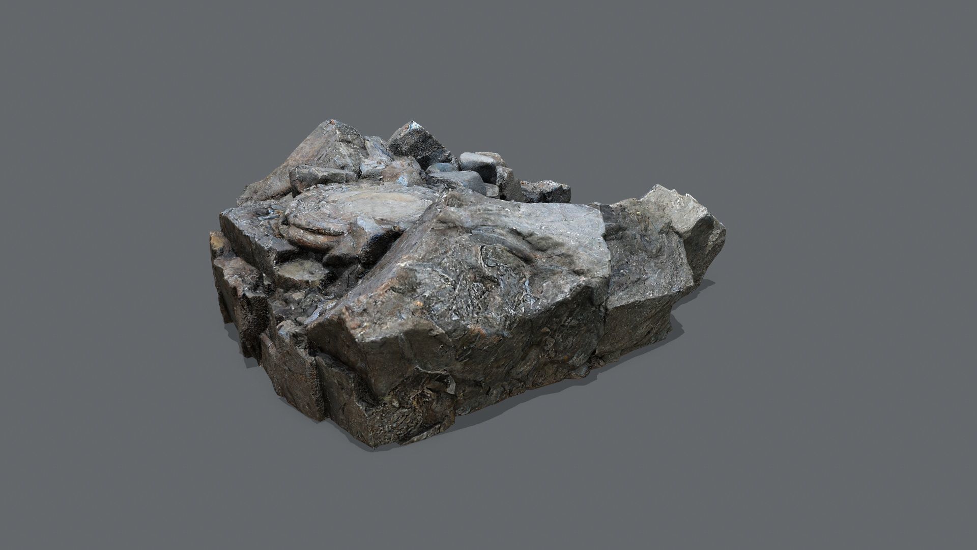 old stairs Low-poly 3D model_8