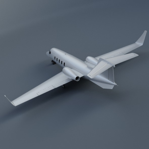 Learjet 28-29 Longhorn private jet CAD model 3D model_6