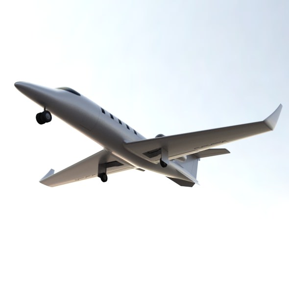 Learjet 28-29 Longhorn private jet CAD model 3D model_8