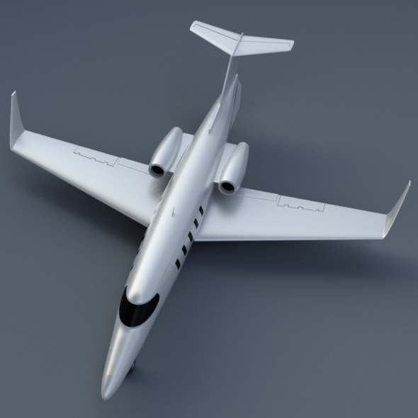 Learjet 28-29 Longhorn private jet CAD model 3D model_5