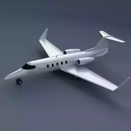 Learjet 28-29 Longhorn private jet CAD model