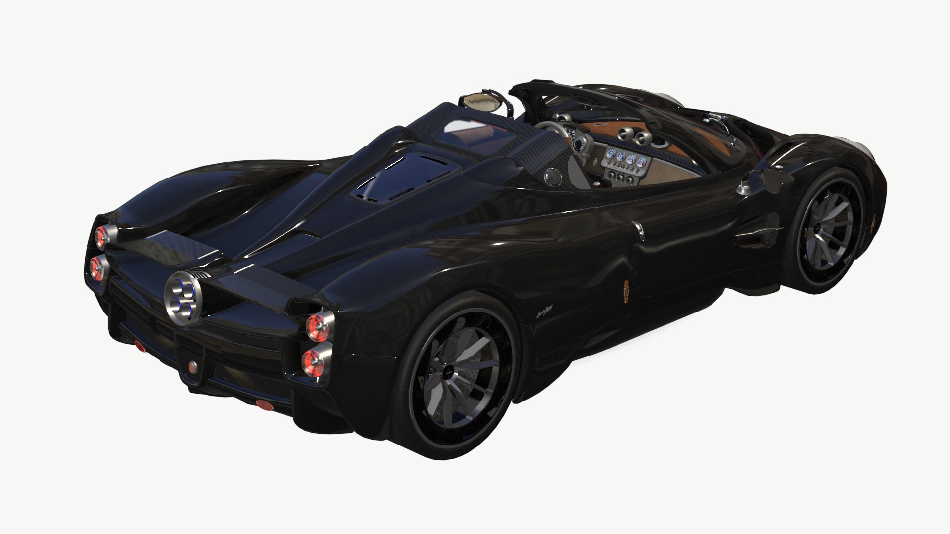 Pagani Utopia Roadster 2024 2025 Low-poly 3D model_18