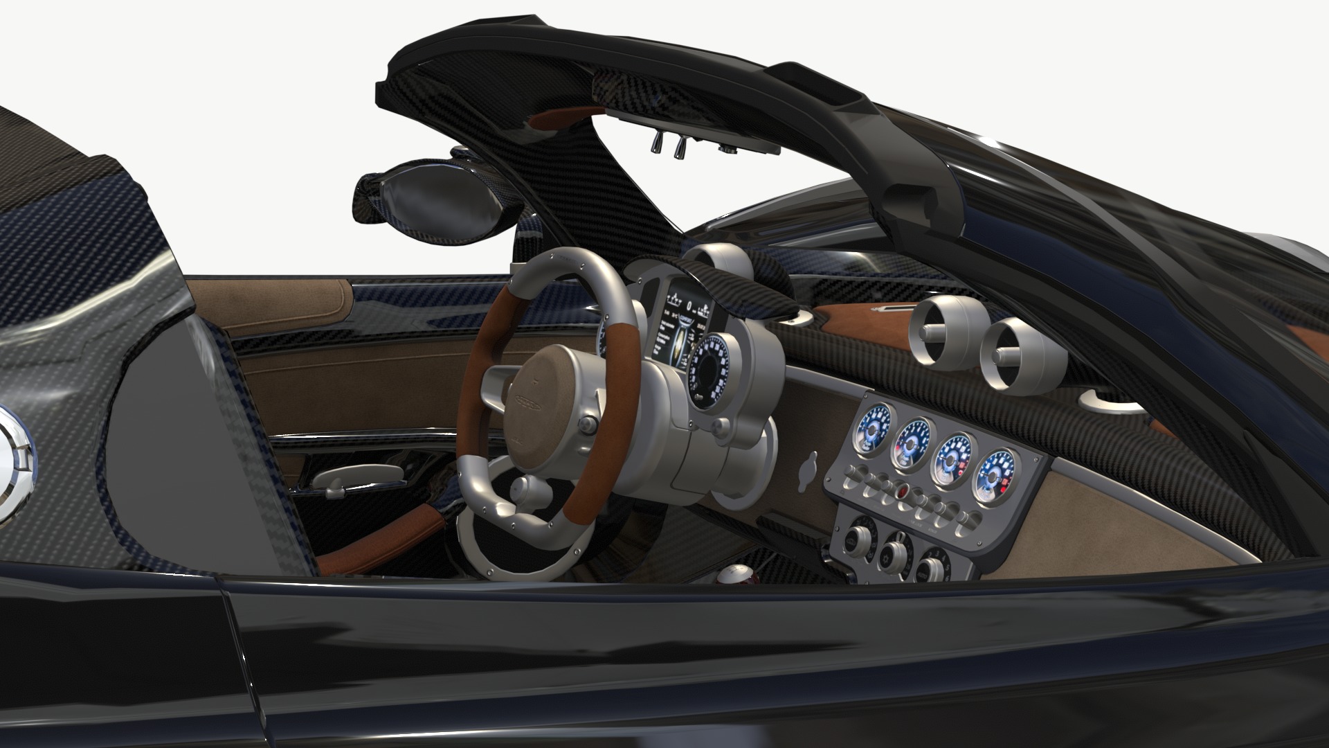 Pagani Utopia Roadster 2024 2025 Low-poly 3D model_13