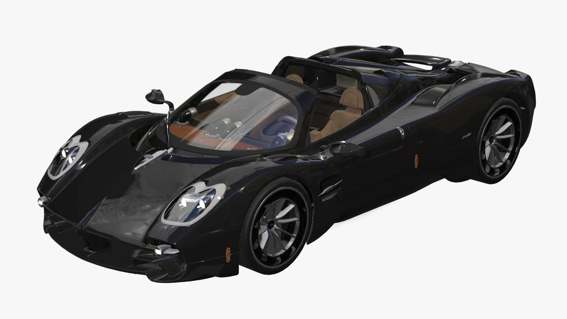 Pagani Utopia Roadster 2024 2025 Low-poly 3D model_17