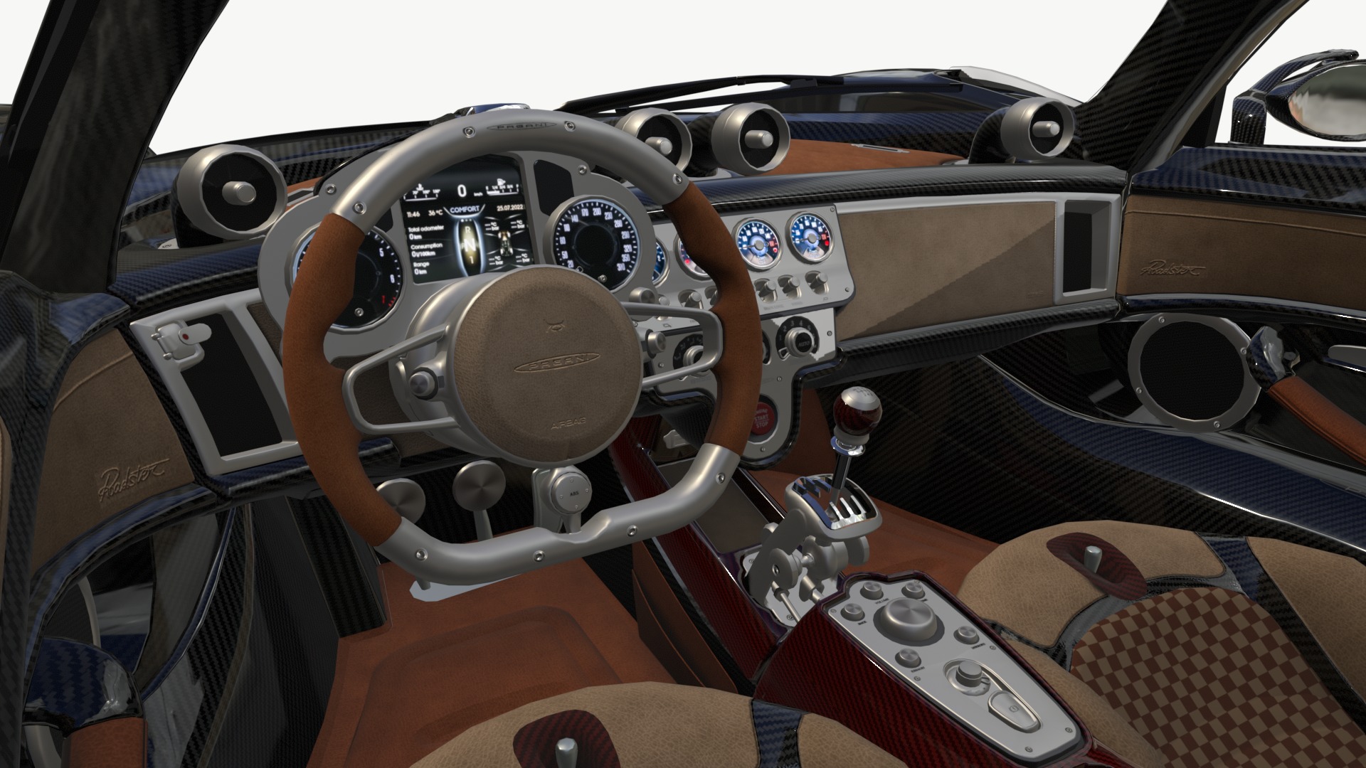 Pagani Utopia Roadster 2024 2025 Low-poly 3D model_14