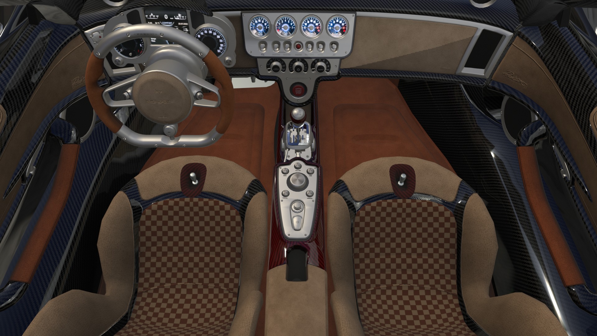 Pagani Utopia Roadster 2024 2025 Low-poly 3D model_16