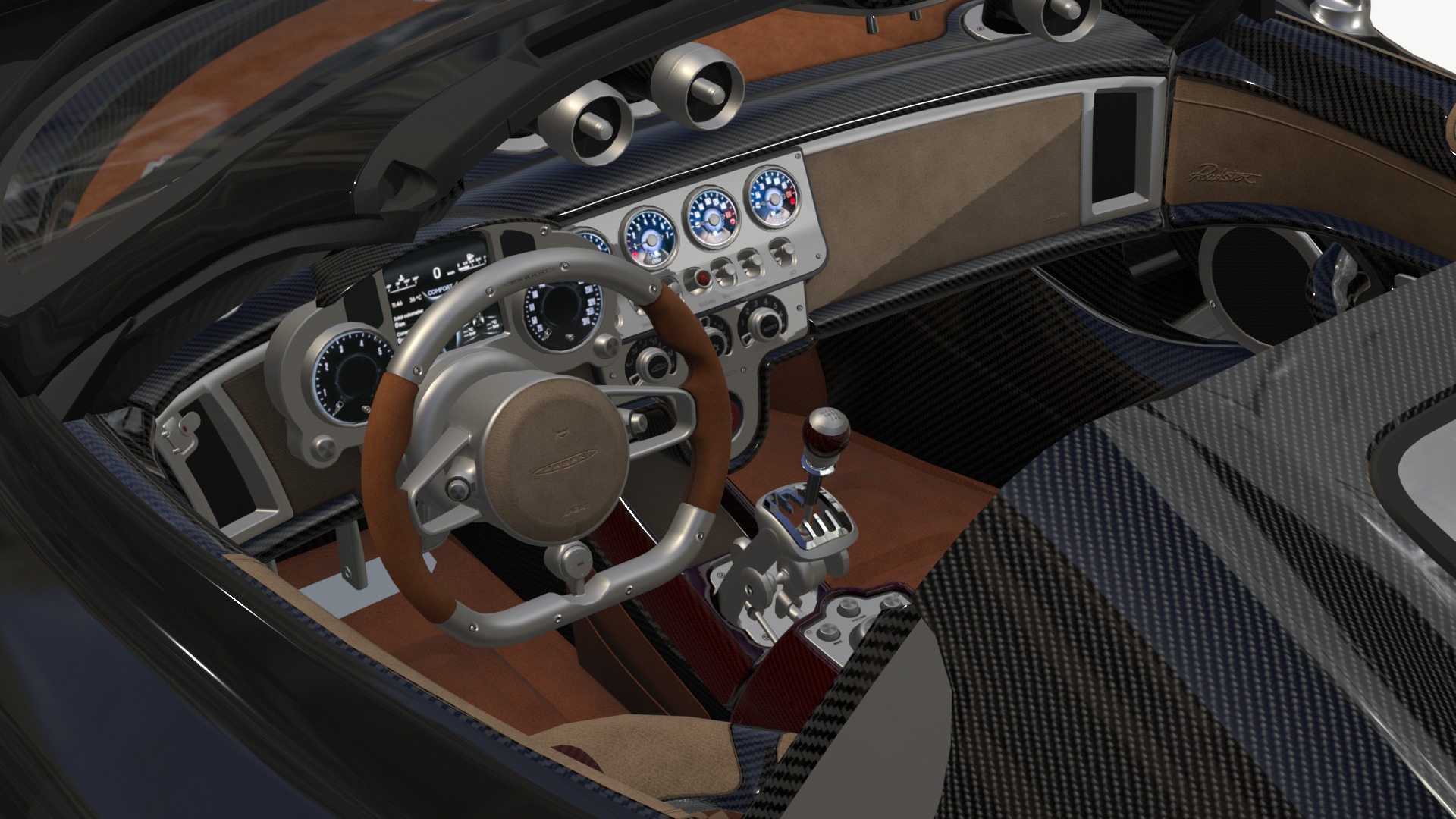 Pagani Utopia Roadster 2024 2025 Low-poly 3D model_12