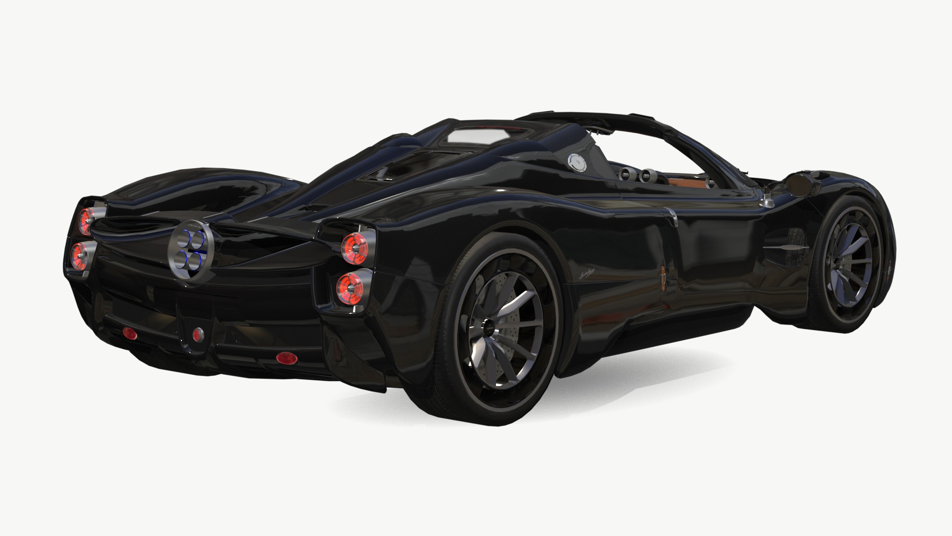 Pagani Utopia Roadster 2024 2025 Low-poly 3D model_4
