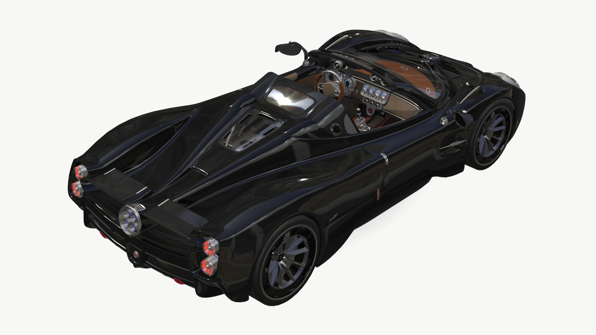 Pagani Utopia Roadster 2024 2025 Low-poly 3D model_5