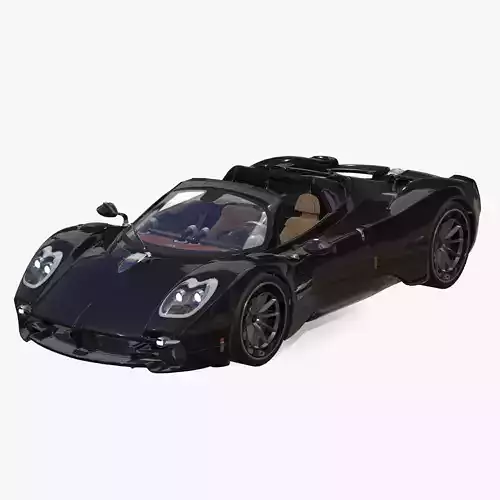 Pagani Utopia Roadster 2024 2025 Low-poly 3D model Pagani Utopia Roadster 2024 2025 Low-poly 3D model
