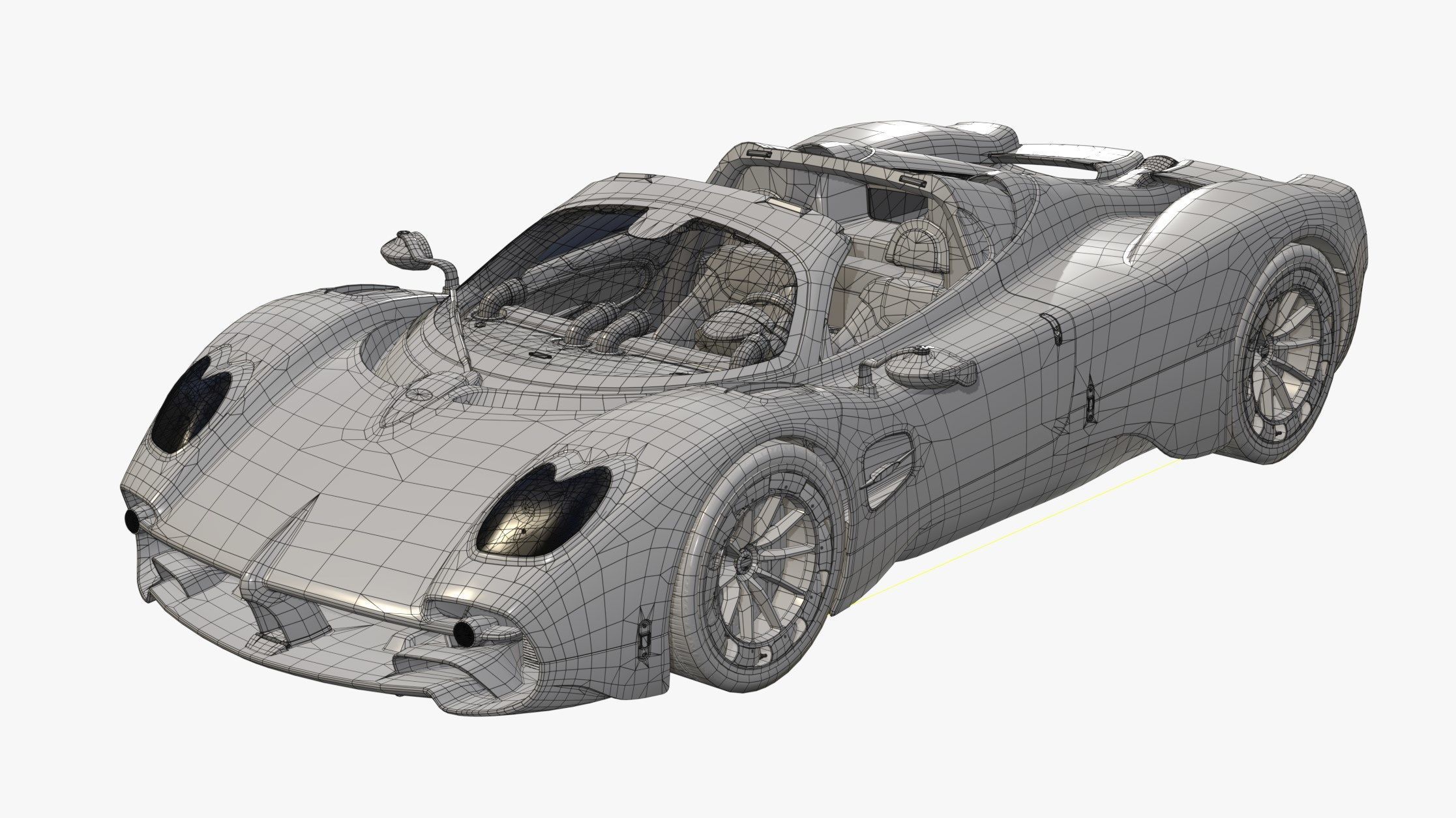 Pagani Utopia Roadster 2024 2025 Low-poly 3D model_20