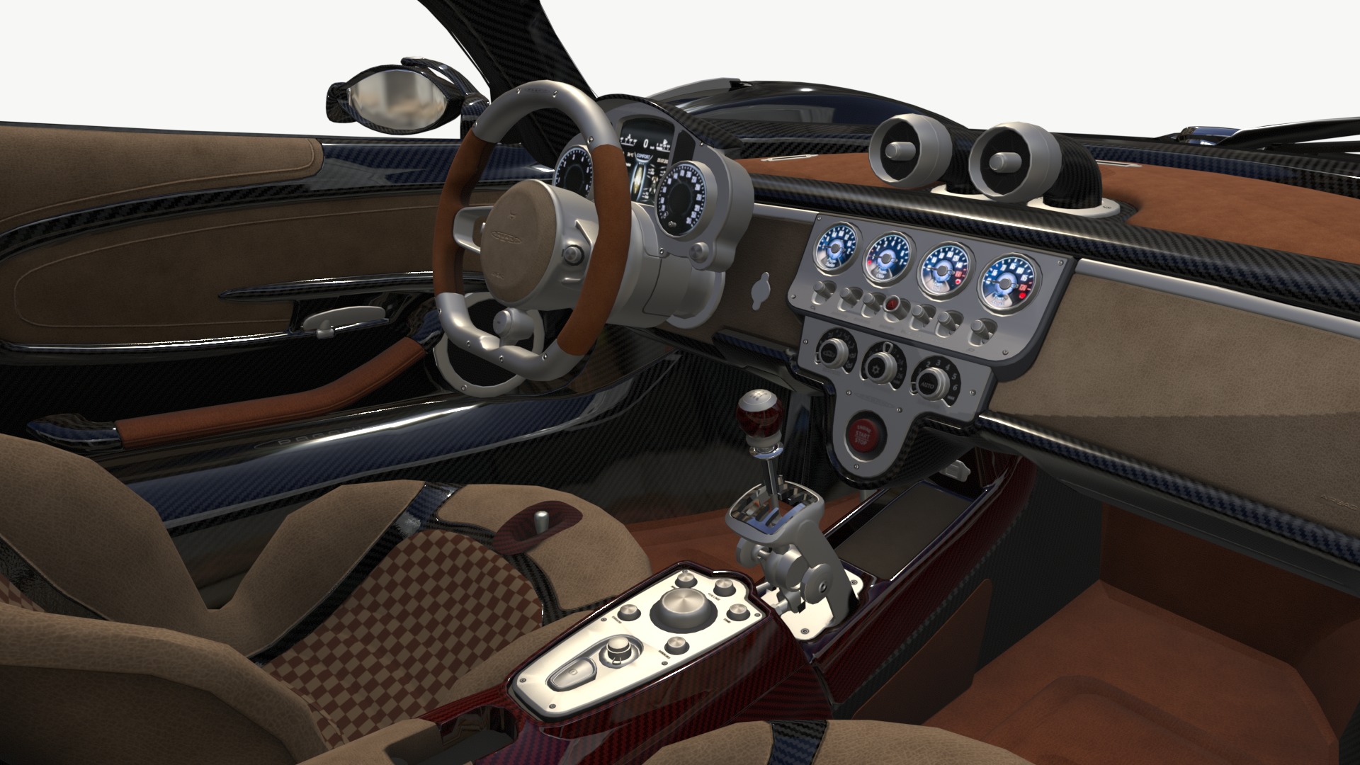 Pagani Utopia Roadster 2024 2025 Low-poly 3D model_15