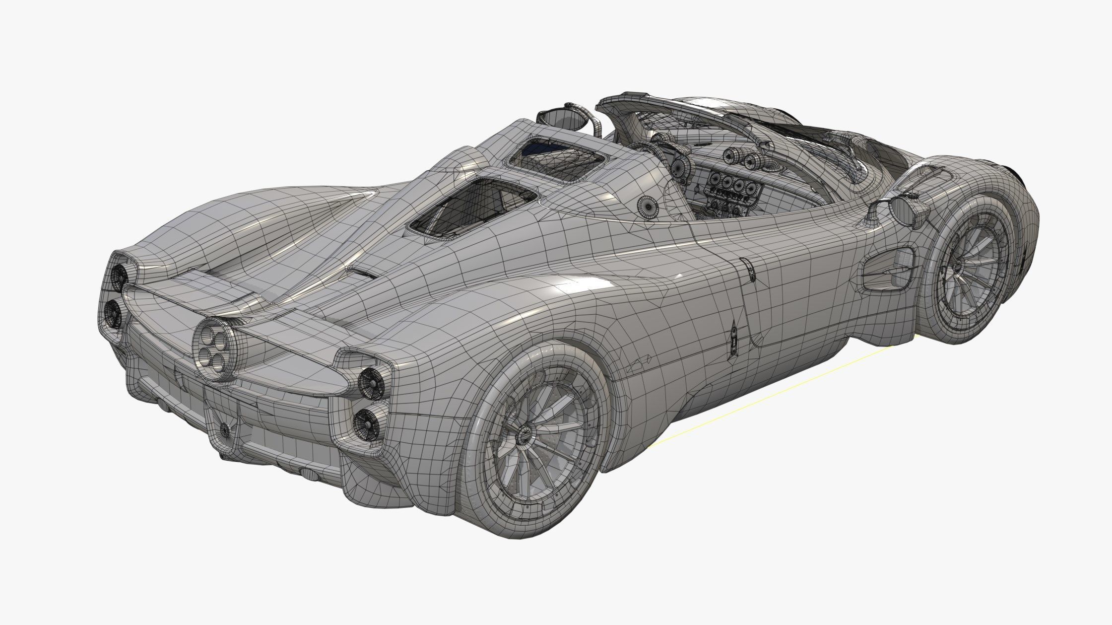 Pagani Utopia Roadster 2024 2025 Low-poly 3D model_19