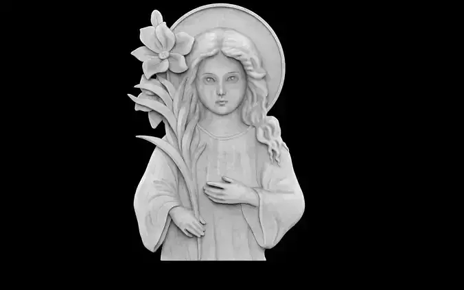 Girl Zbrush Sculpt 3D print model 3D print model