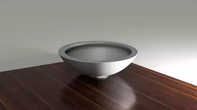 Modern Bowl Planter 200 mm Diameter with Drainage Holes 3D print model