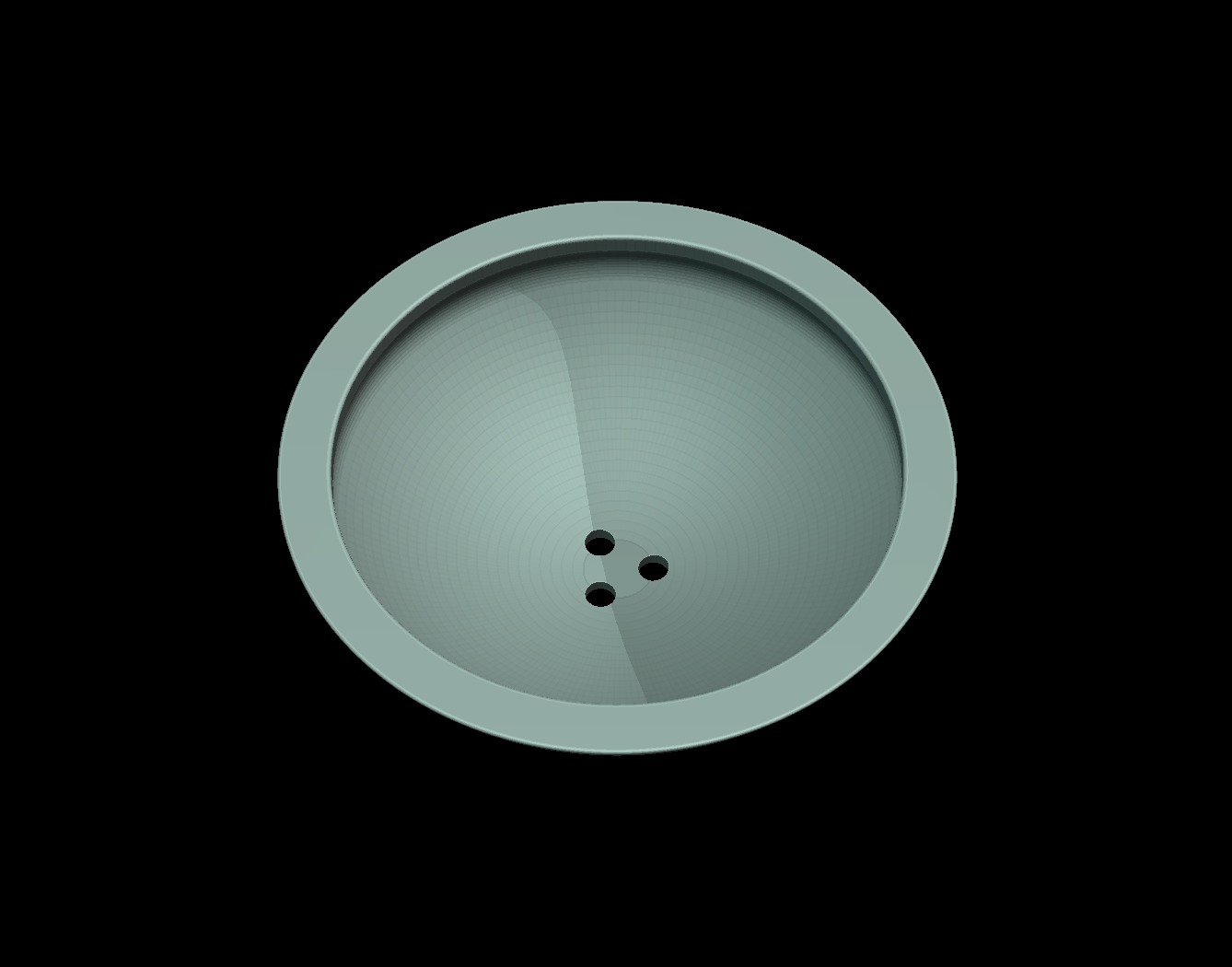 Modern Bowl Planter 200 mm Diameter with Drainage Holes 3D print model_5
