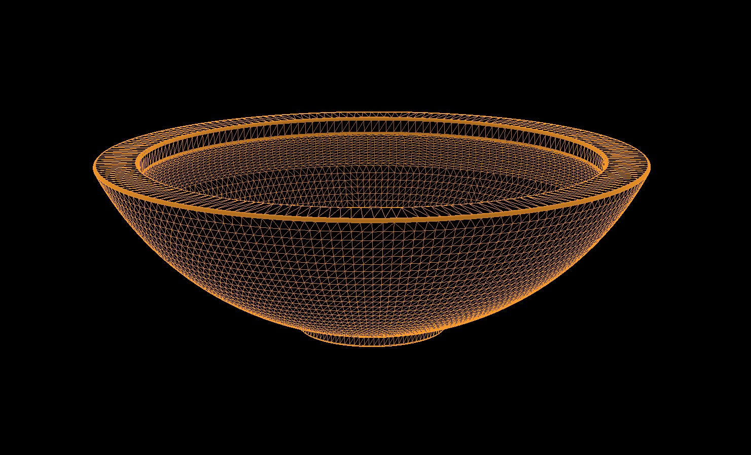 Modern Bowl Planter 200 mm Diameter with Drainage Holes 3D print model_3