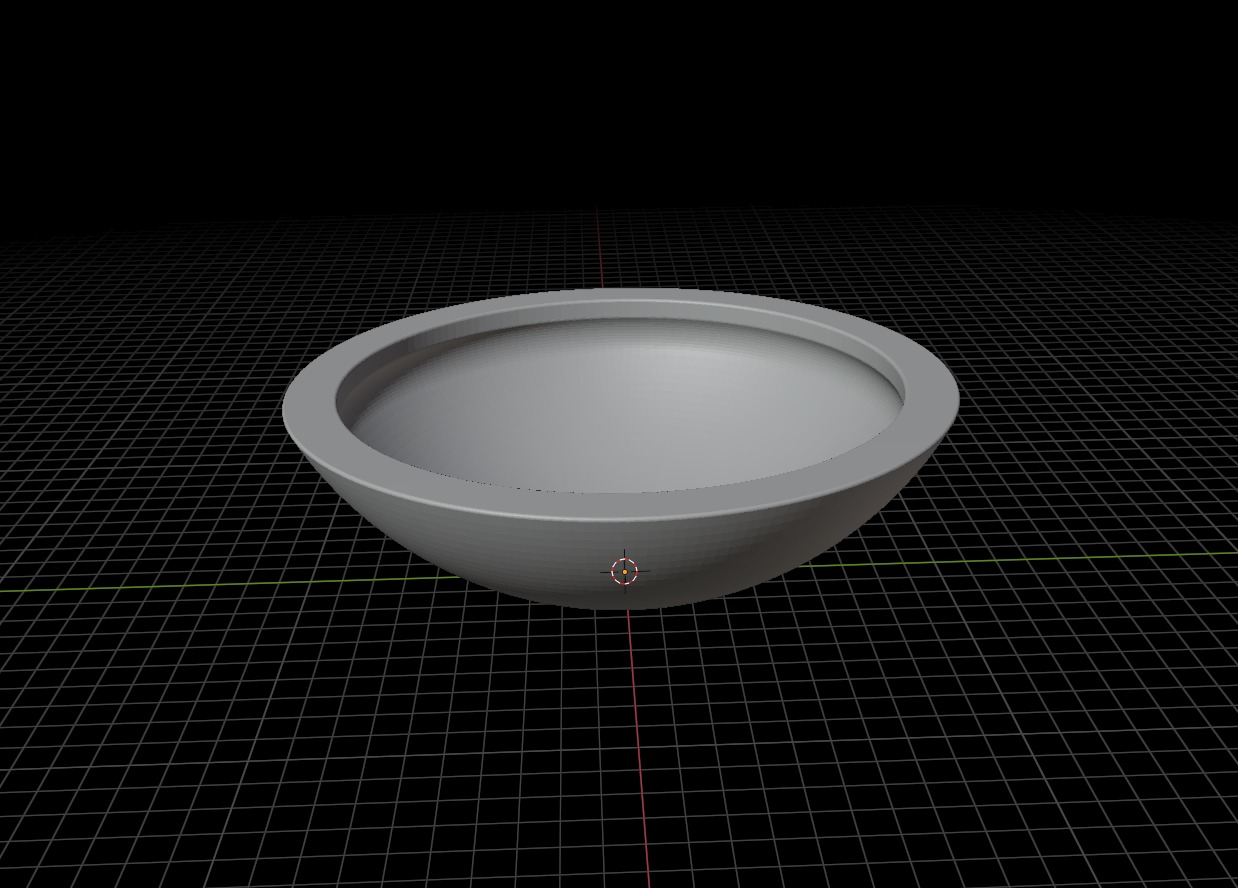 Modern Bowl Planter 200 mm Diameter with Drainage Holes 3D print model_4