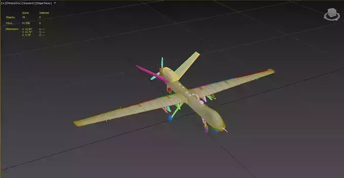 3D model of an unmanned aerial vehicle 
