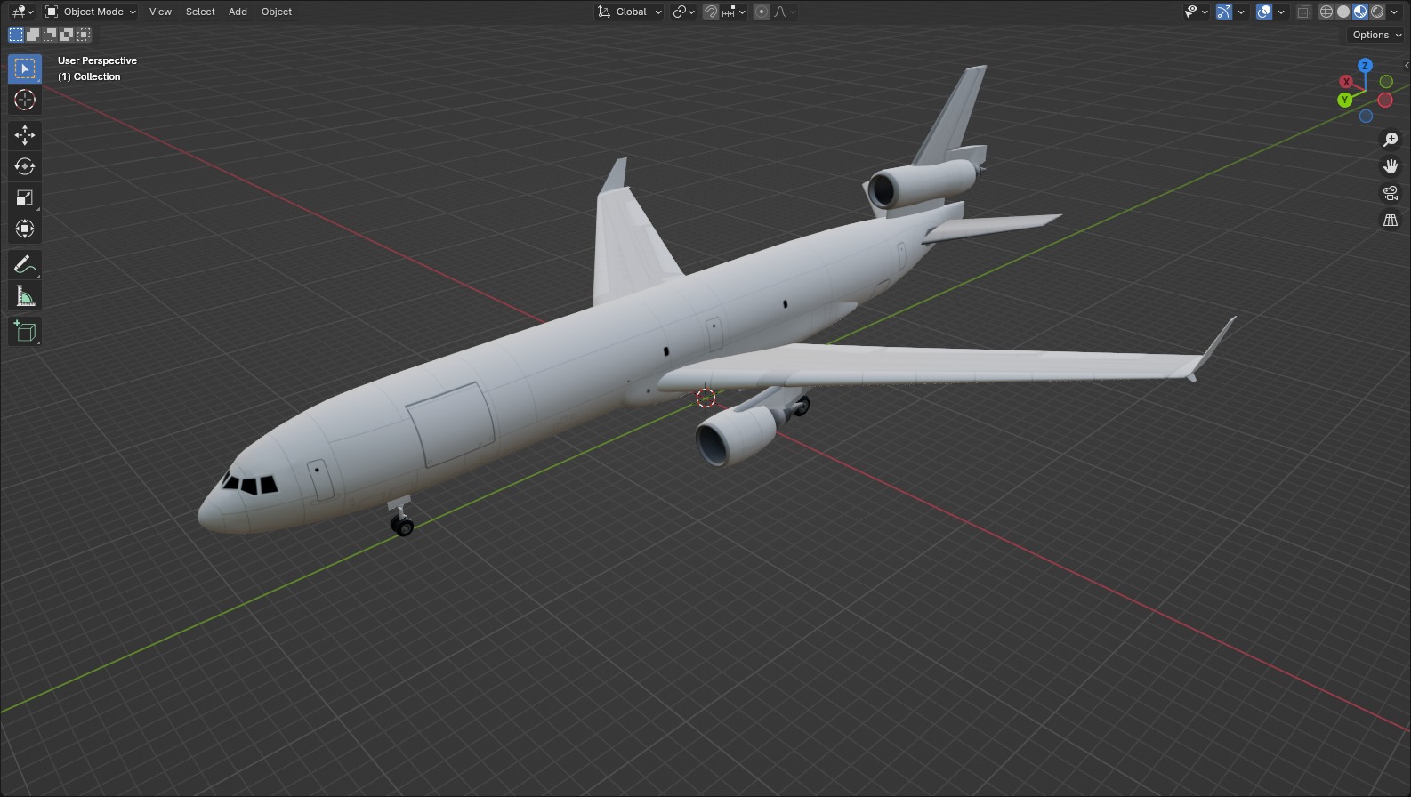 McDonell Douglas MD-11F freighter Low Poly Static Low-poly 3D model_10