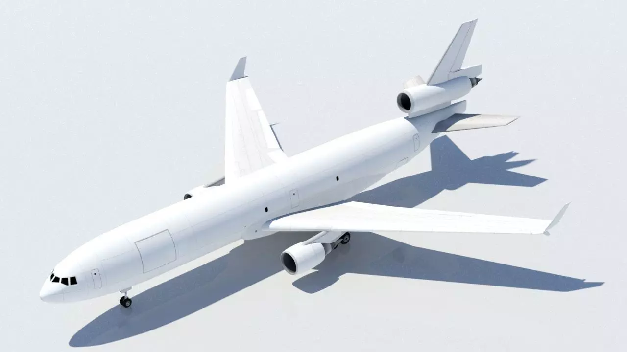 McDonell Douglas MD-11F freighter Low Poly Static Low-poly 3D model_0