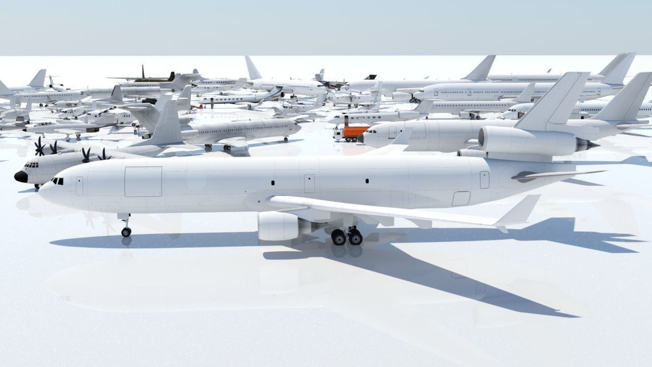 McDonell Douglas MD-11F freighter Low Poly Static Low-poly 3D model_12